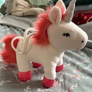 Gymboree Plush Unicorn Purse - White and Pink